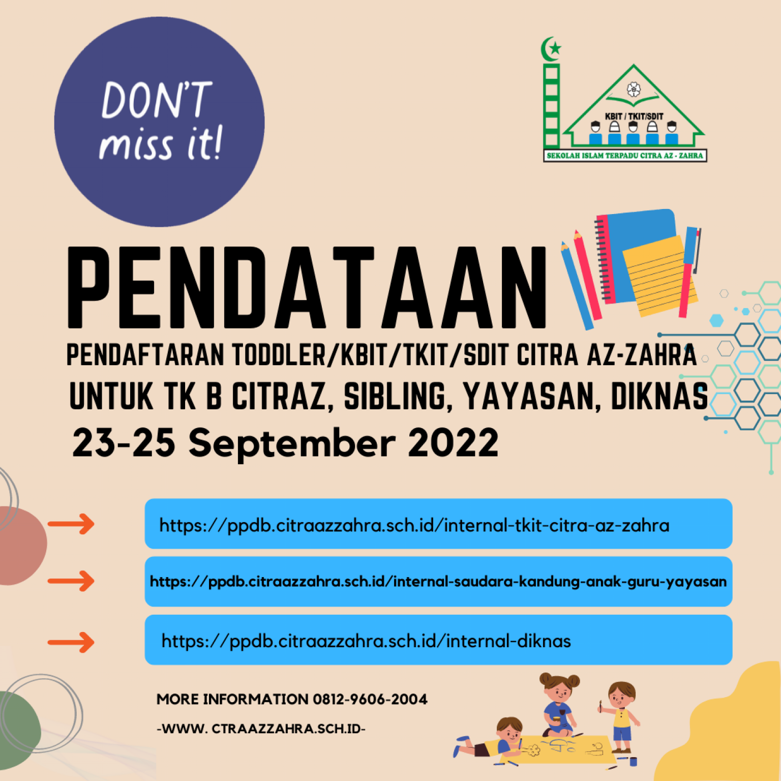 Citraz Pendataan PPDB Internal Citraz – SIT Citra Az-Zahra